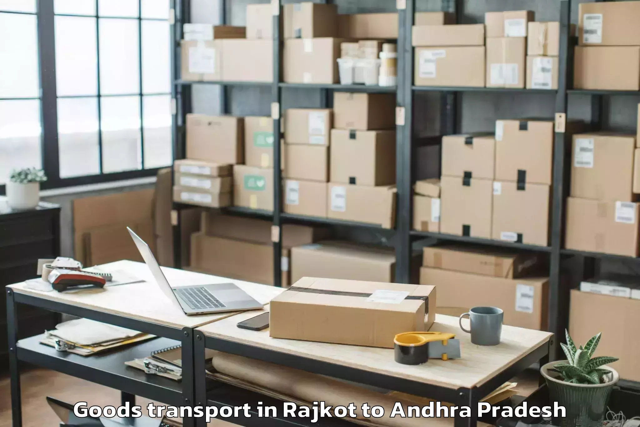 Efficient Rajkot to Kathipudi Goods Transport